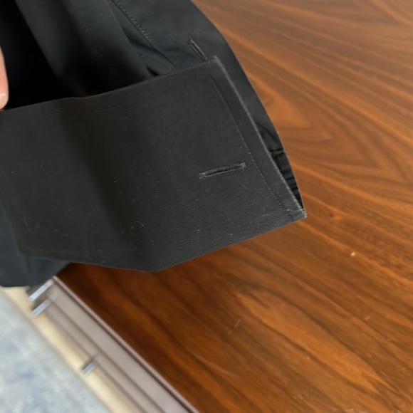 Proper Cloth Mandarin collar Black dress shirt w/French cuffs - Picture 6 of 7